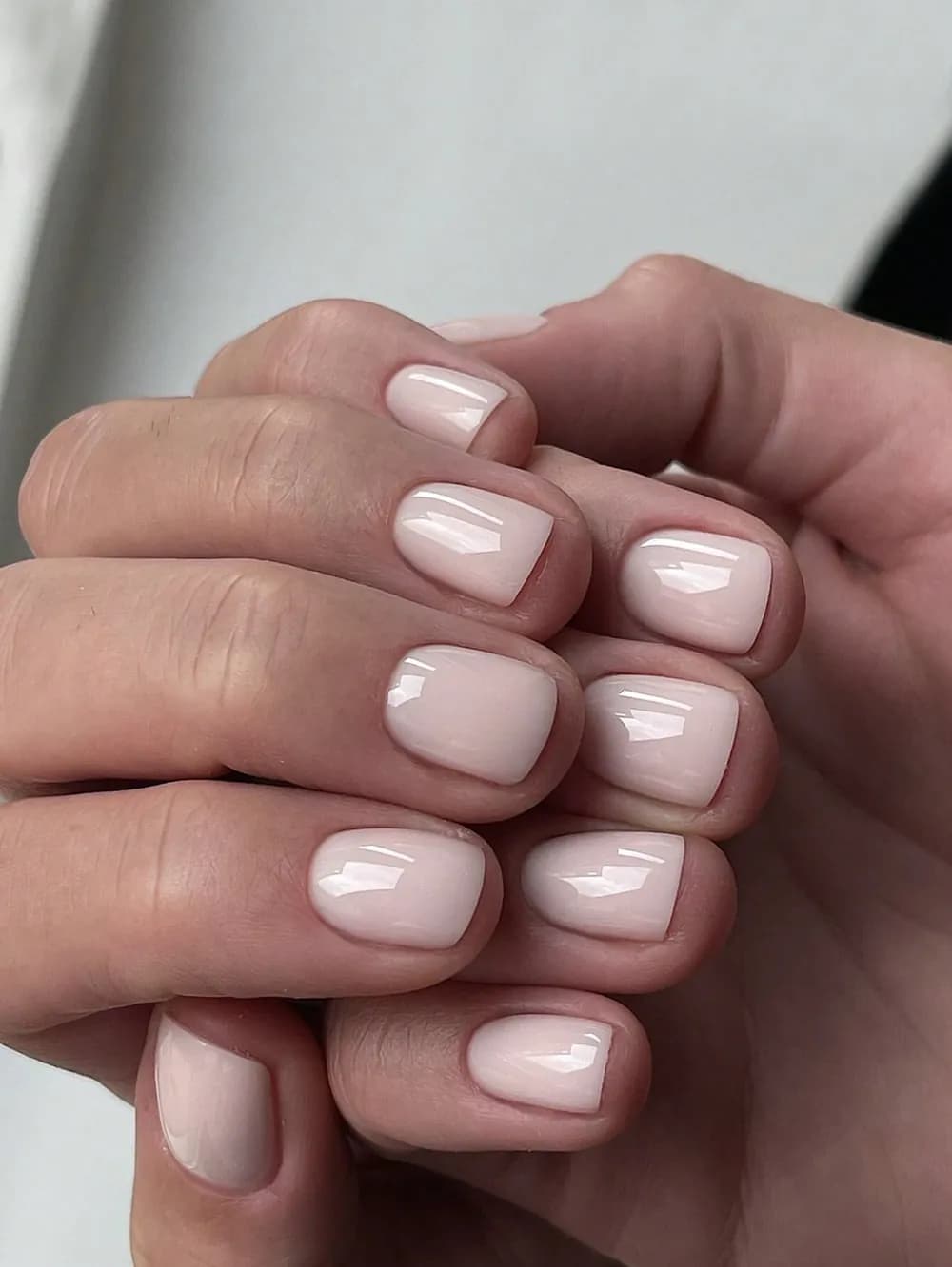 Minimalist Timeless Natural Nude Color & Glossy Press-On Nails · Short & Medium Square · 24 pcs — photo 1 of 2